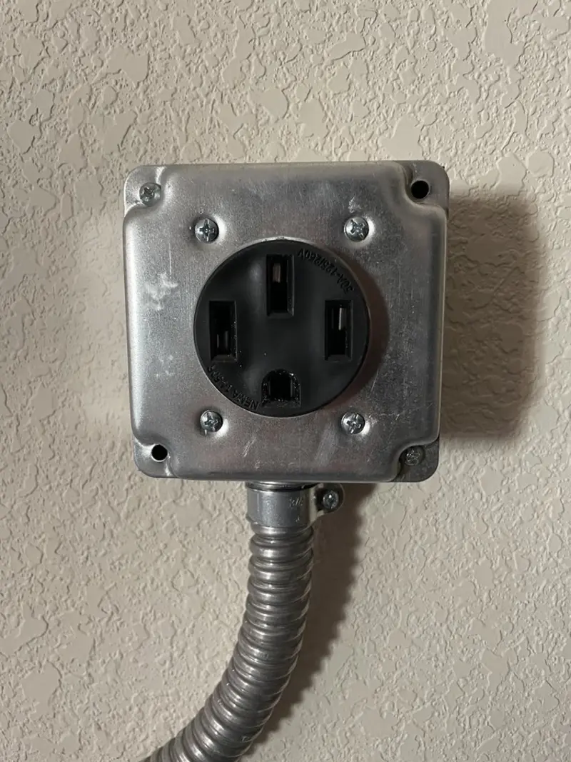 NEMA 14-50 outlet installed for Electrical Panel Upgrade in Palo Alto
